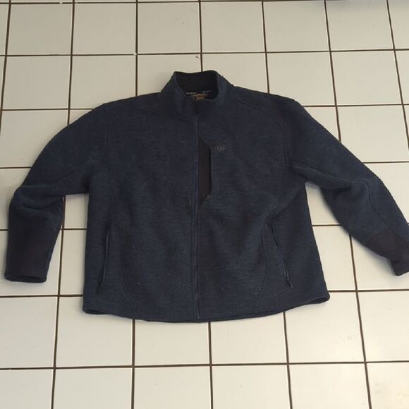 Ariat men’s wool jacket | blue full-zip warm workwear outerwear relaxed fit - Picture 1 of 4